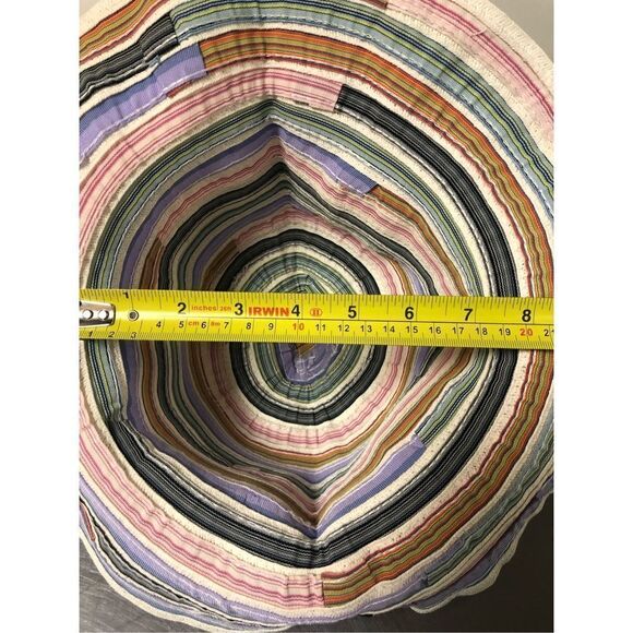 Multicolored Striped Women’s Bucket Sunhat Size OS - Picture 6 of 7